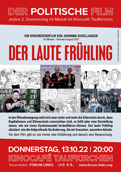 Filmplakat "Der laute Frühling" am 13.10.22 in Taufkirchen