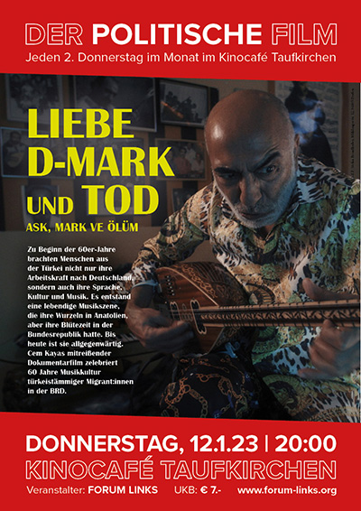 Filmplakat "Liebe, D-Mark und Tod" am 12.1.23 in Taufkirchen